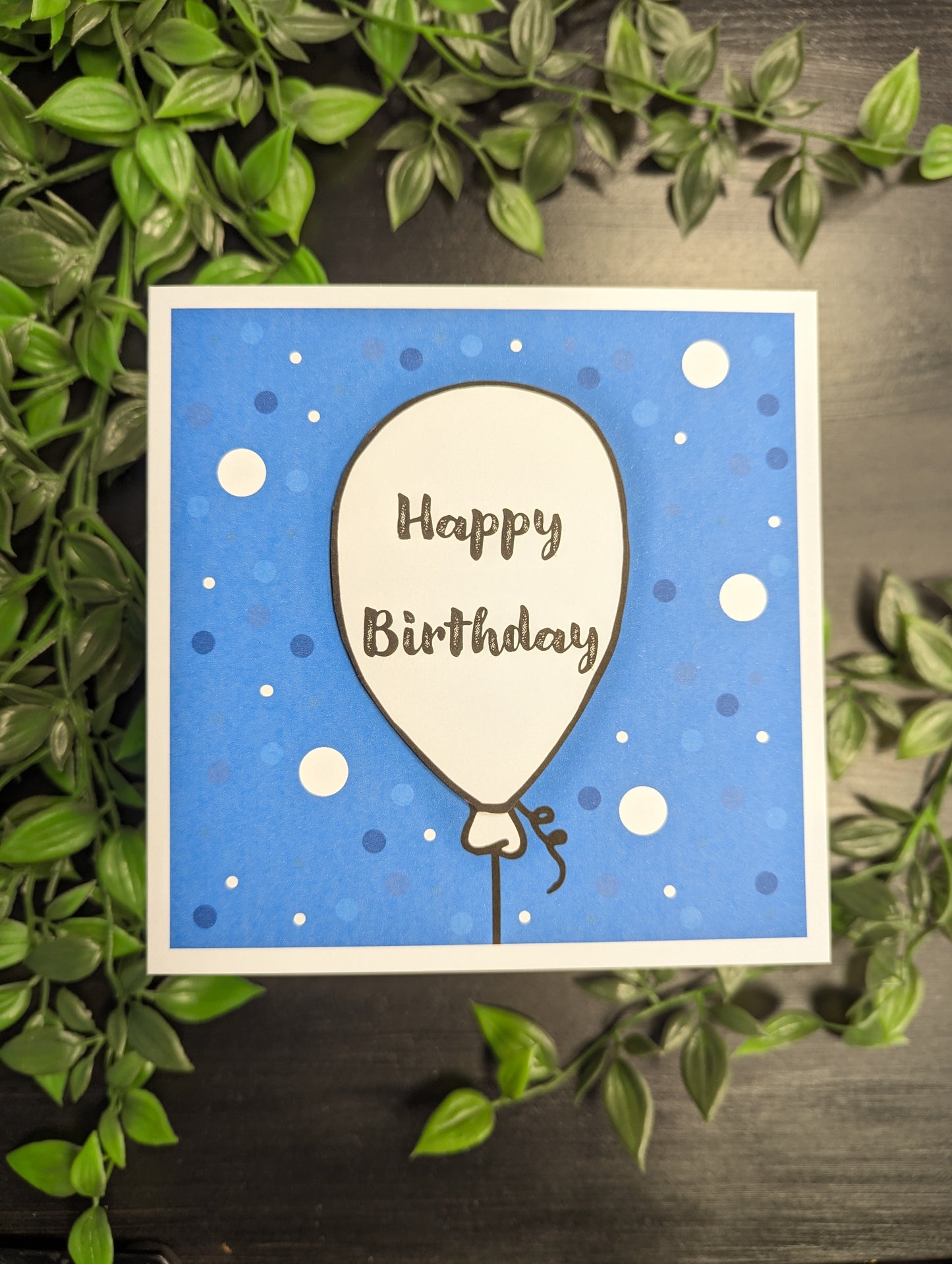Blue Balloons Birthday Card