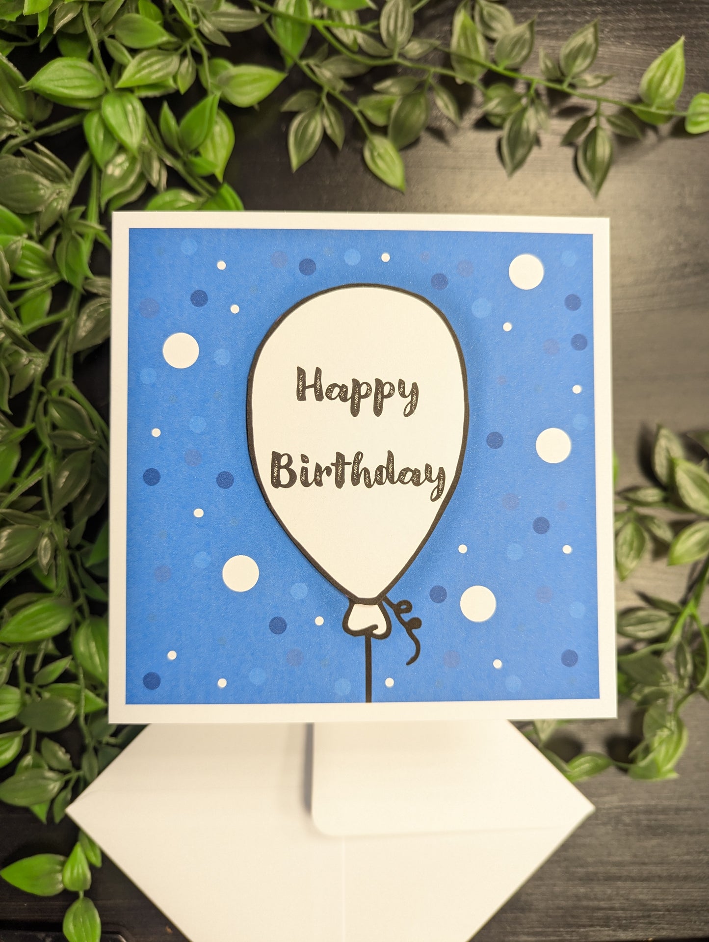 Blue Balloons Birthday Card