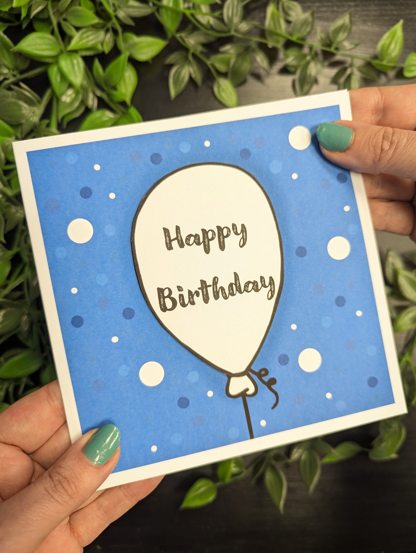 Blue Balloons Birthday Card