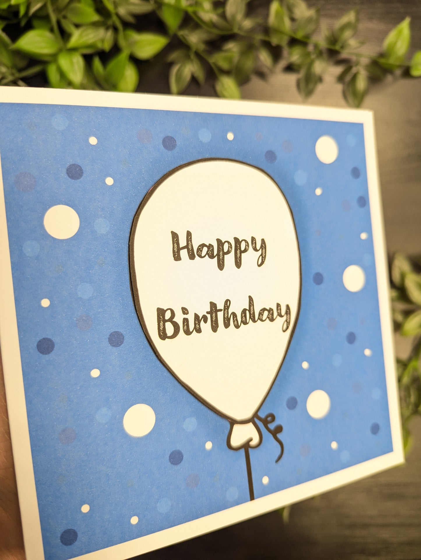 Blue Balloons Birthday Card