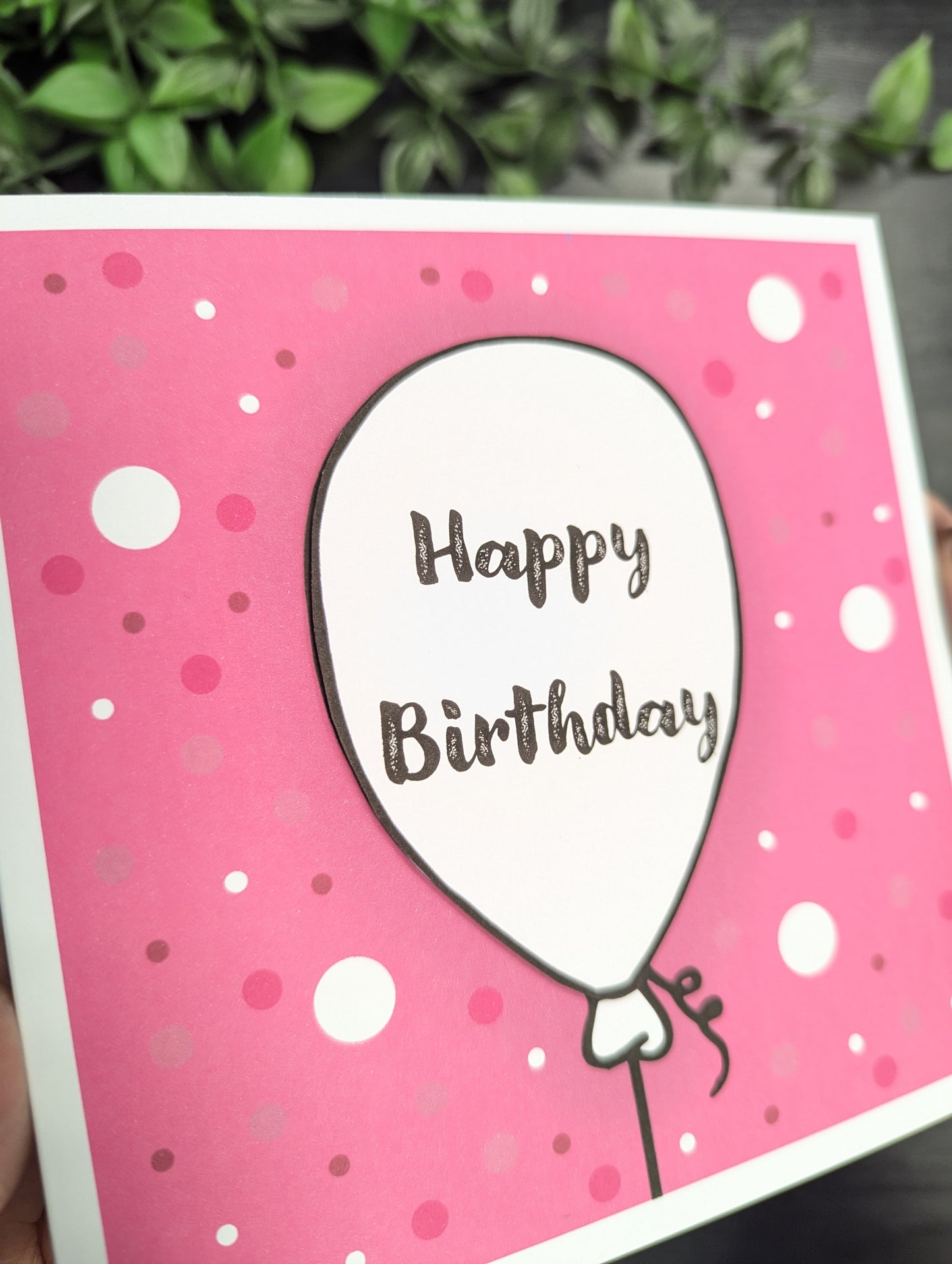 Pink Balloons Birthday Card