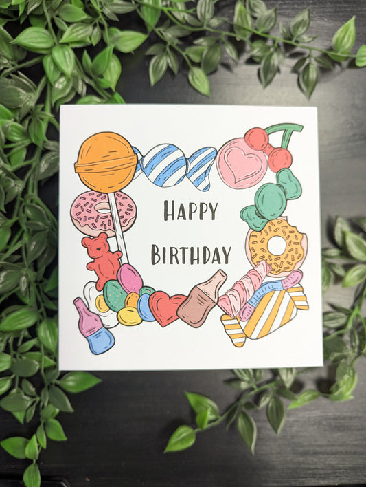 Sweets candy Birthday Card