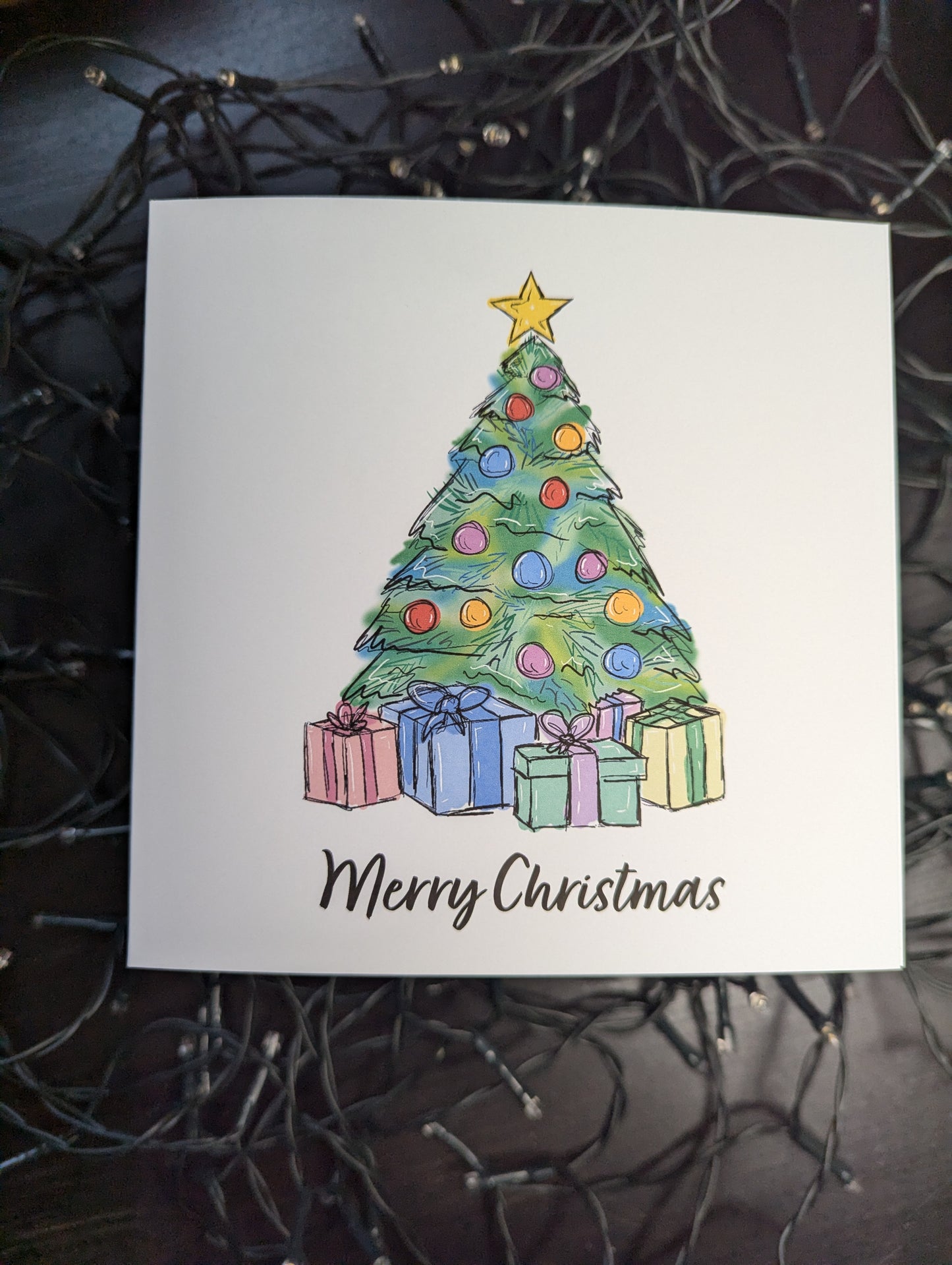 Christmas tree Merry Christmas Card