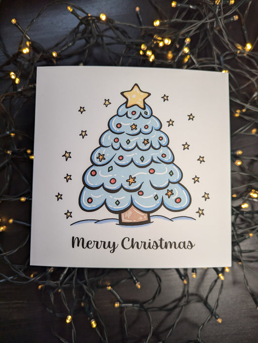 Christmas tree Merry Christmas Card