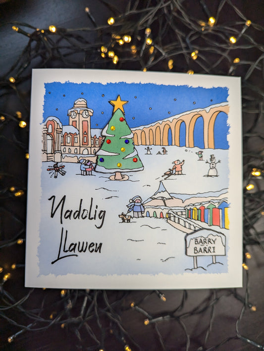 Barry Christmas Card - Nadolig Llawen