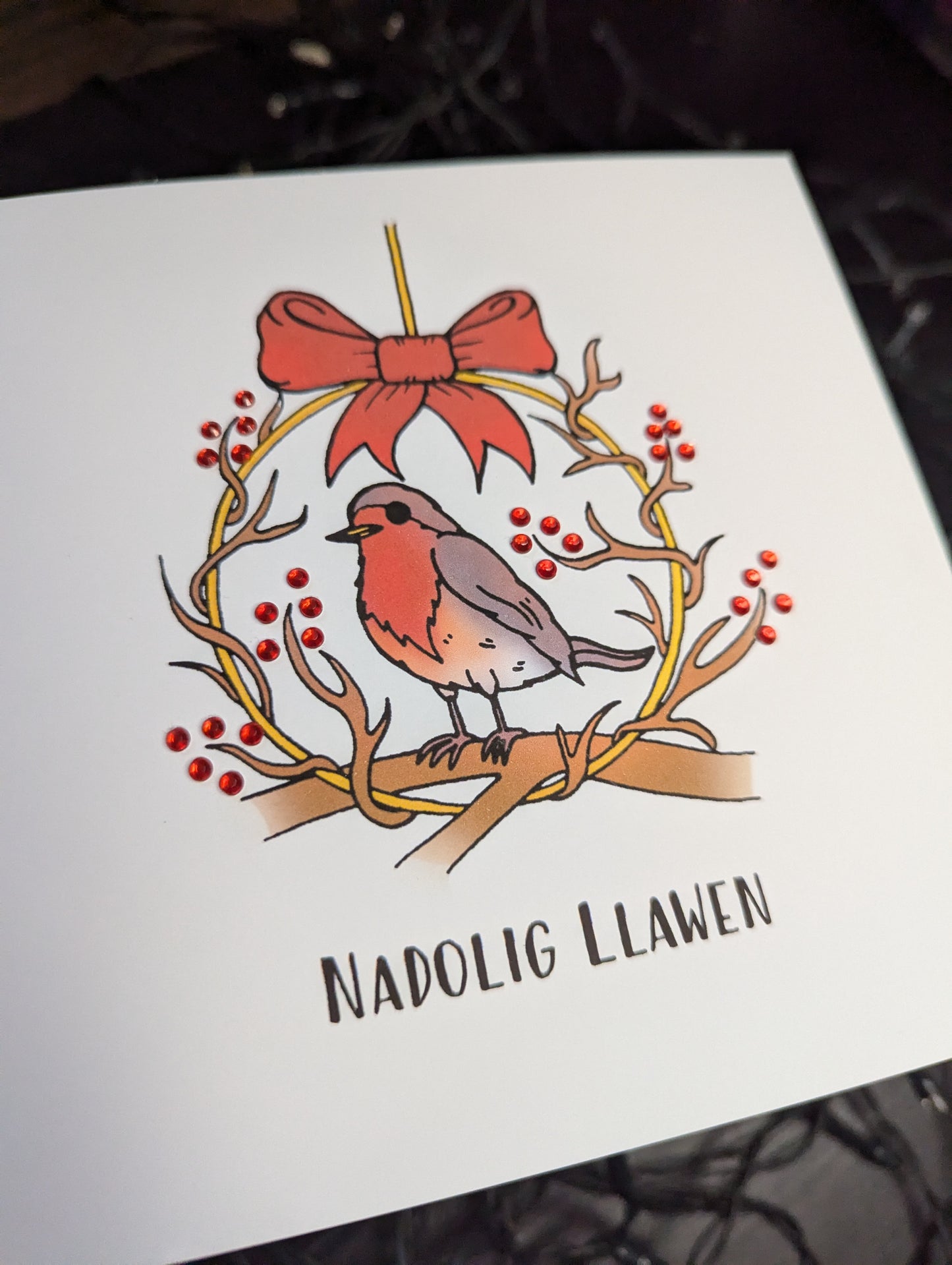 Robin Red - Nadolig Llawen Card