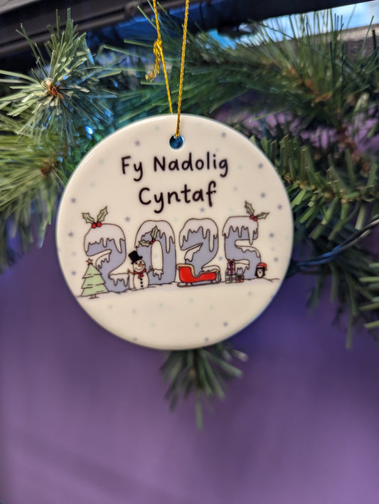 Fy Nadolig Cyntaf 2025 - Christmas decorations - BLUE - My First Christmas