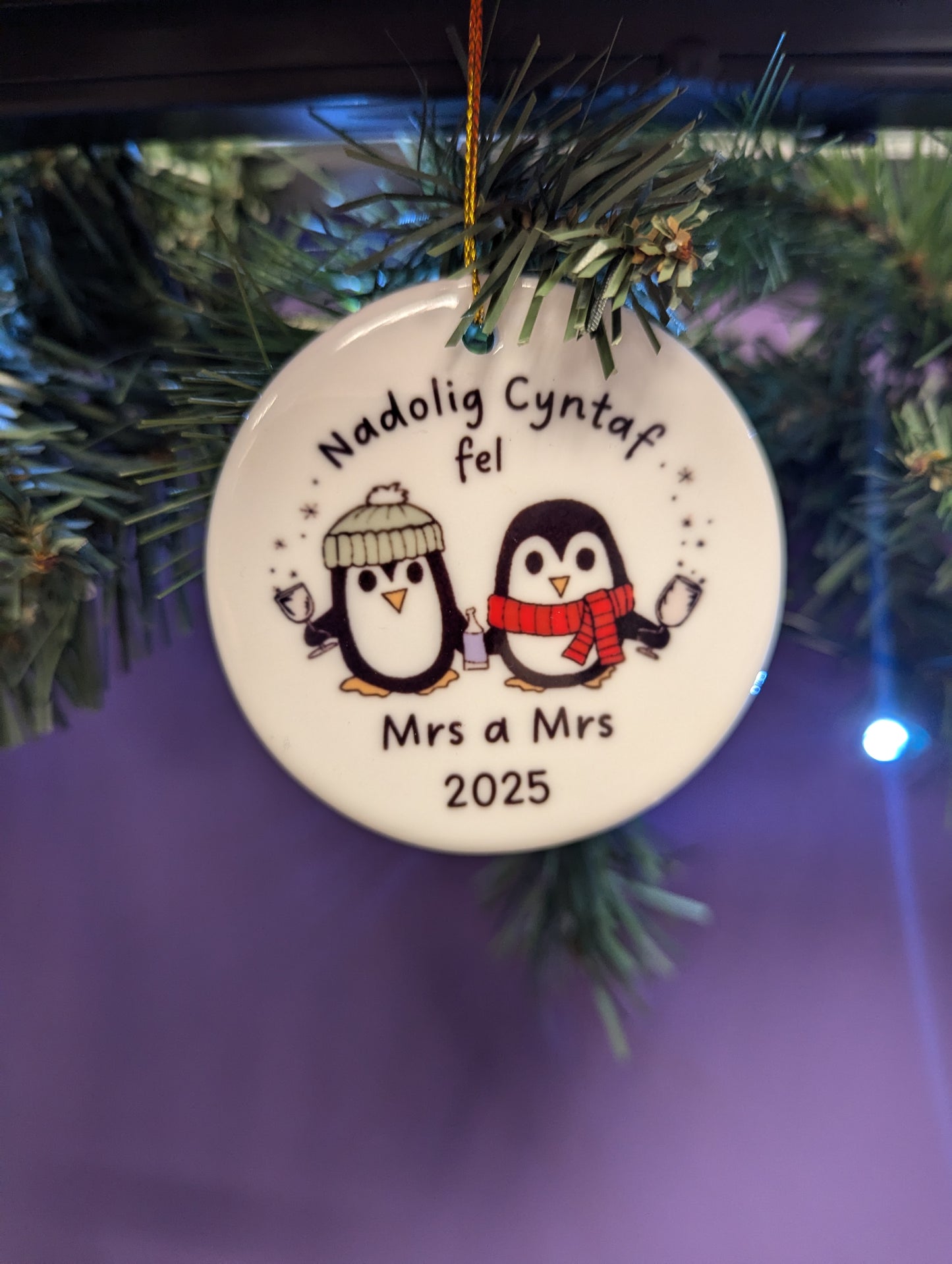 Nadolig Cyntaf Mrs a Mrs 2025  - Christmas decorations - First Christmas as Mrs and Mrs