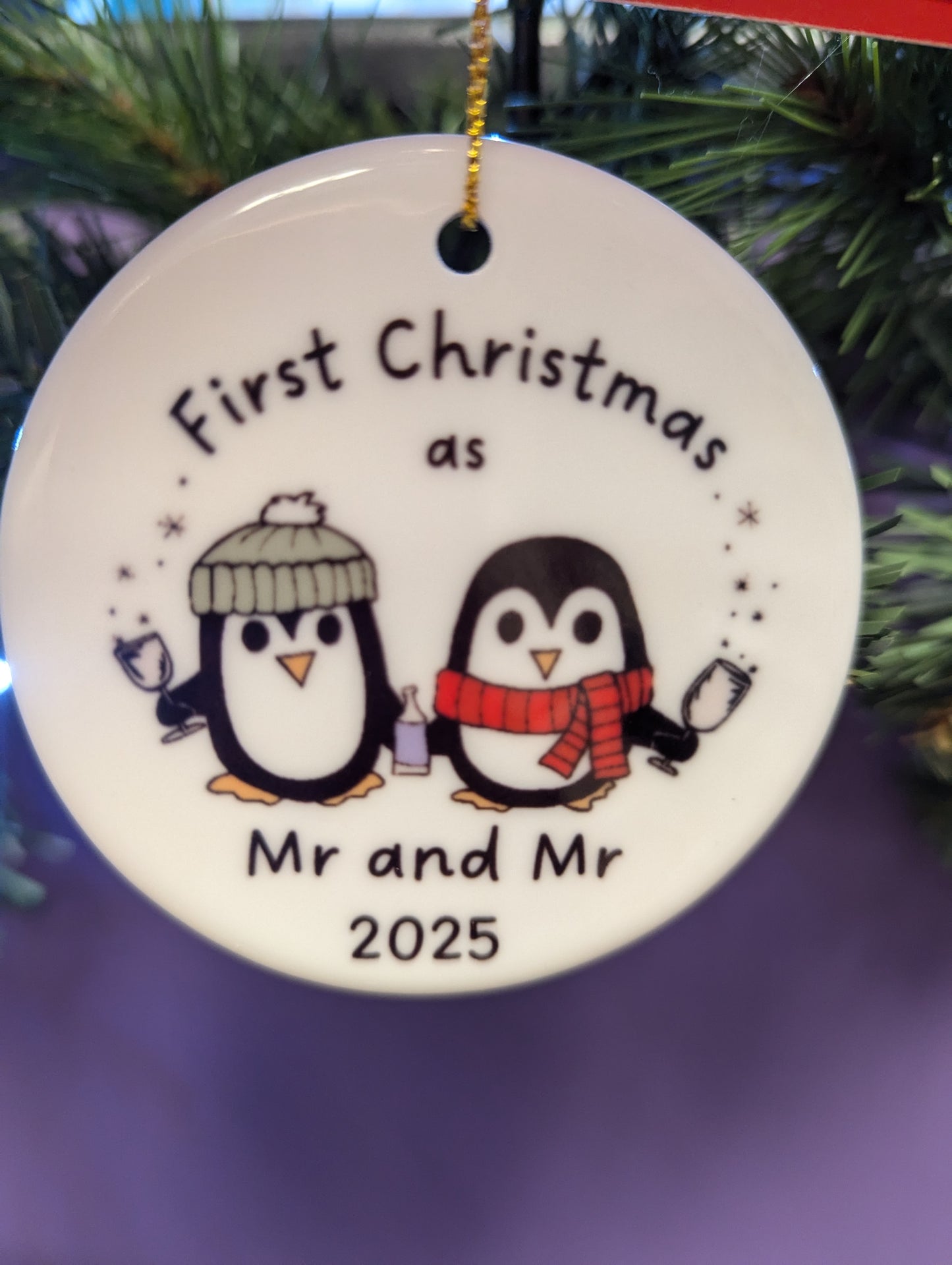 First Christmas as Mr and Mr 2025  - Christmas decorations