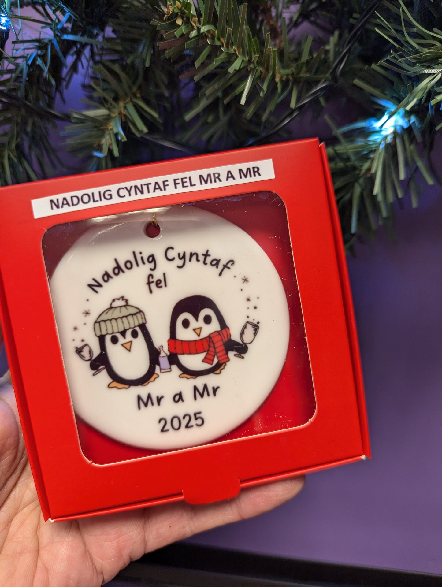 Nadolig Cyntaf Mr a Mr 2025  - Christmas decorations - First Christmas as Mr and Mr