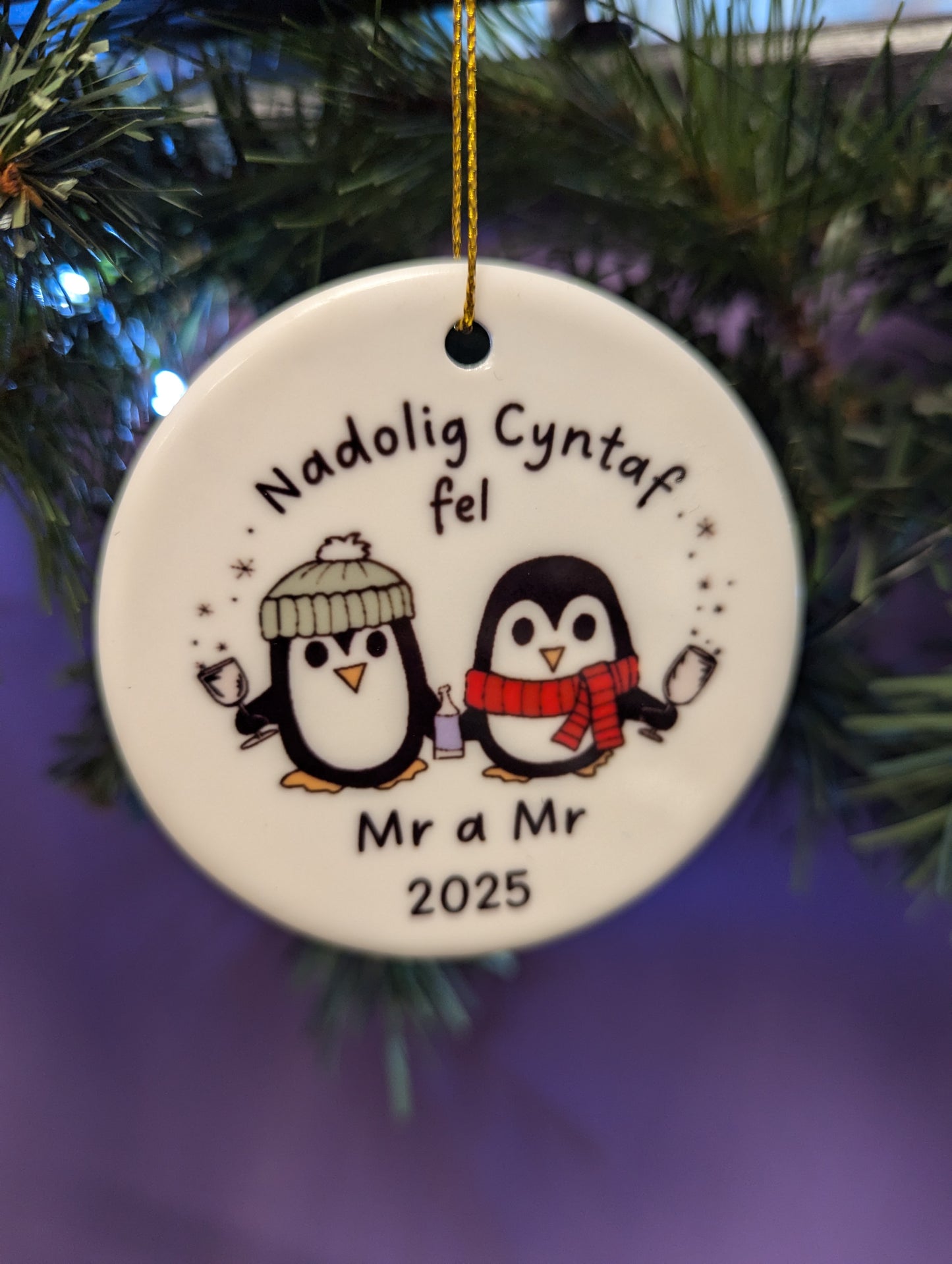 Nadolig Cyntaf Mr a Mr 2025  - Christmas decorations - First Christmas as Mr and Mr