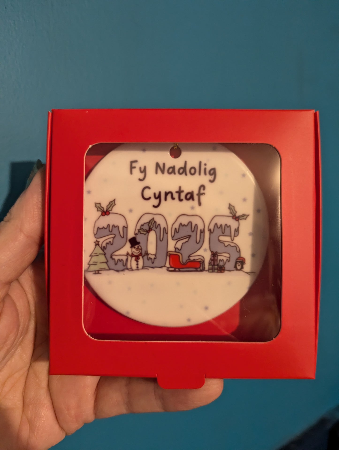 Fy Nadolig Cyntaf 2025 - Christmas decorations - BLUE - My First Christmas