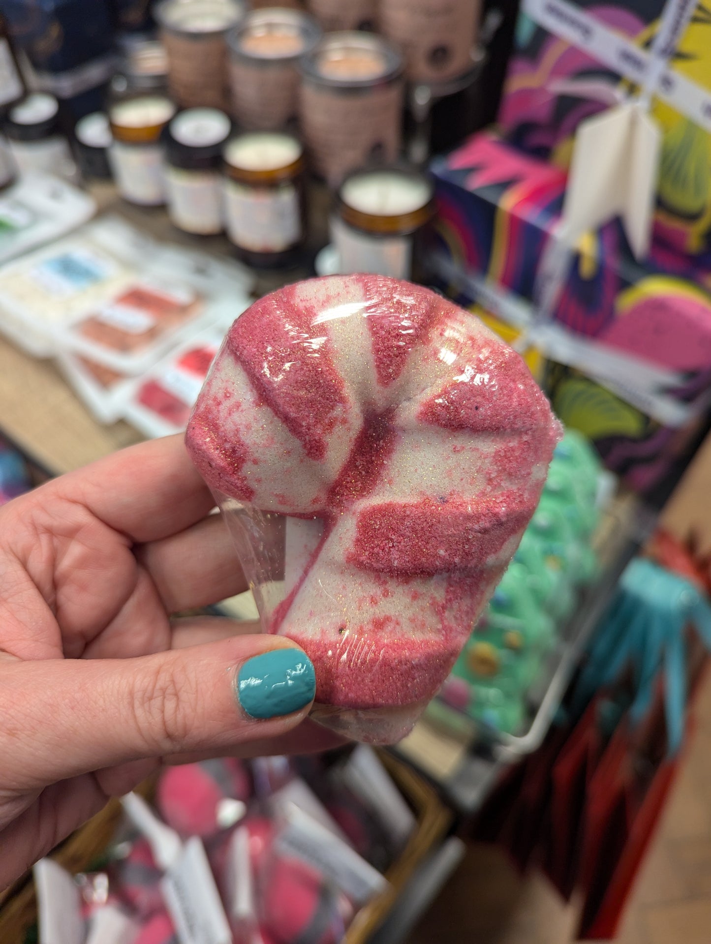 Candy Cane Bath Bomb