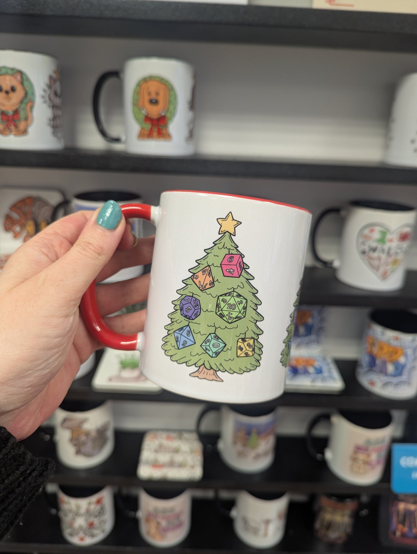 Dice Tree - D&D - Christmas Tree Mug