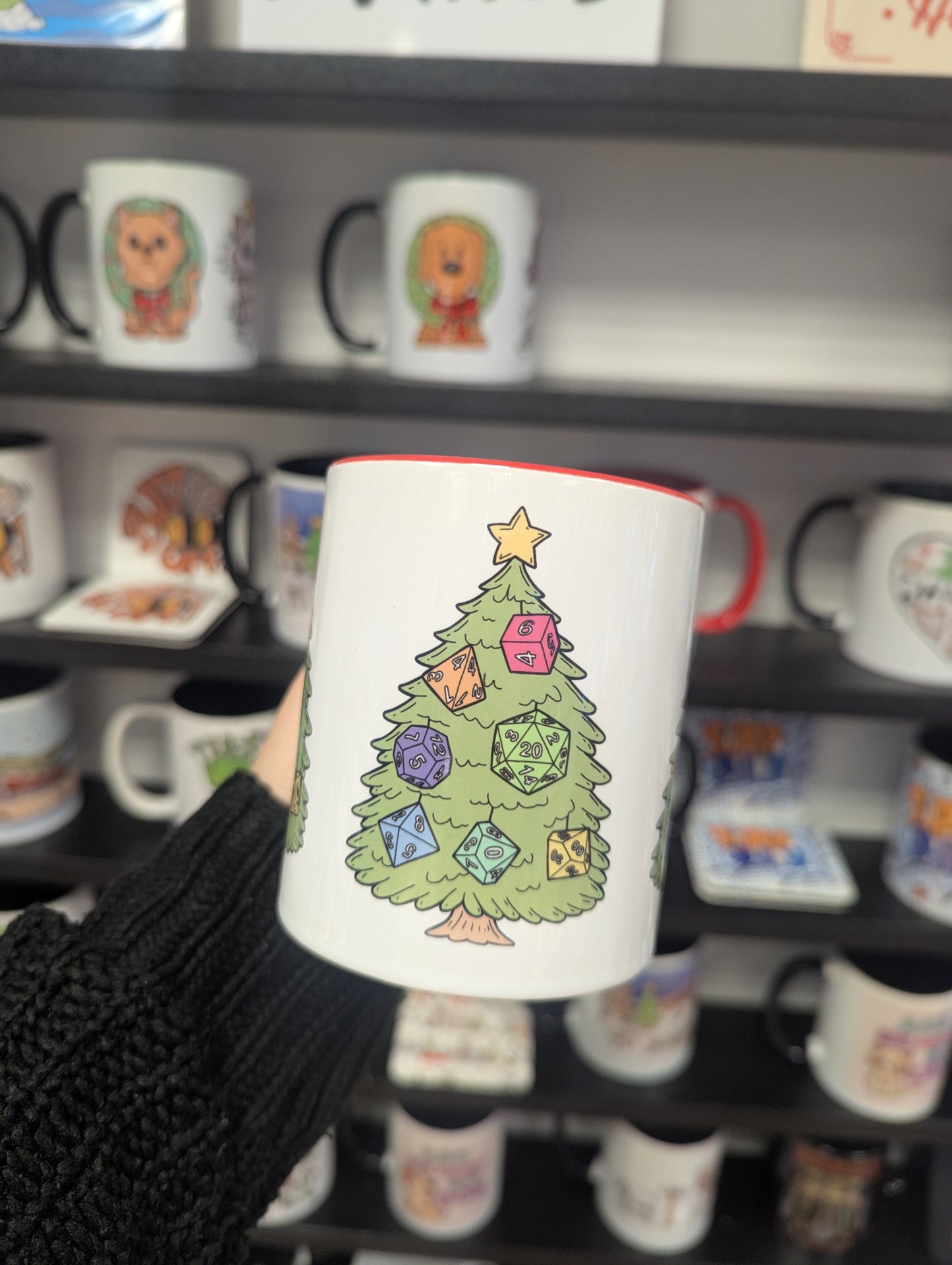 Dice Tree - D&D - Christmas Tree Mug