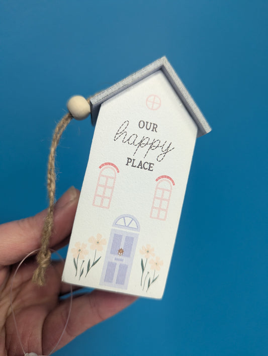 Our Happy Place Hanging House Decoration