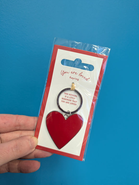 You Are Loved Heart Keyring