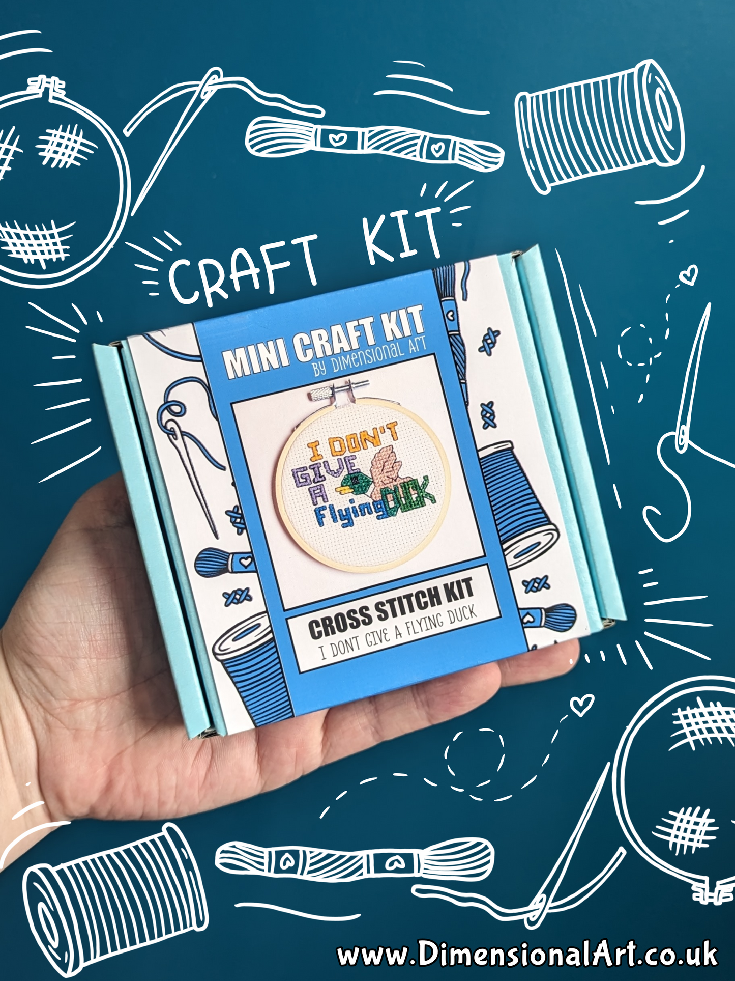 Mini Craft Kit - Cross Stitch Kit - Don't give a Flying Duck - CSK003