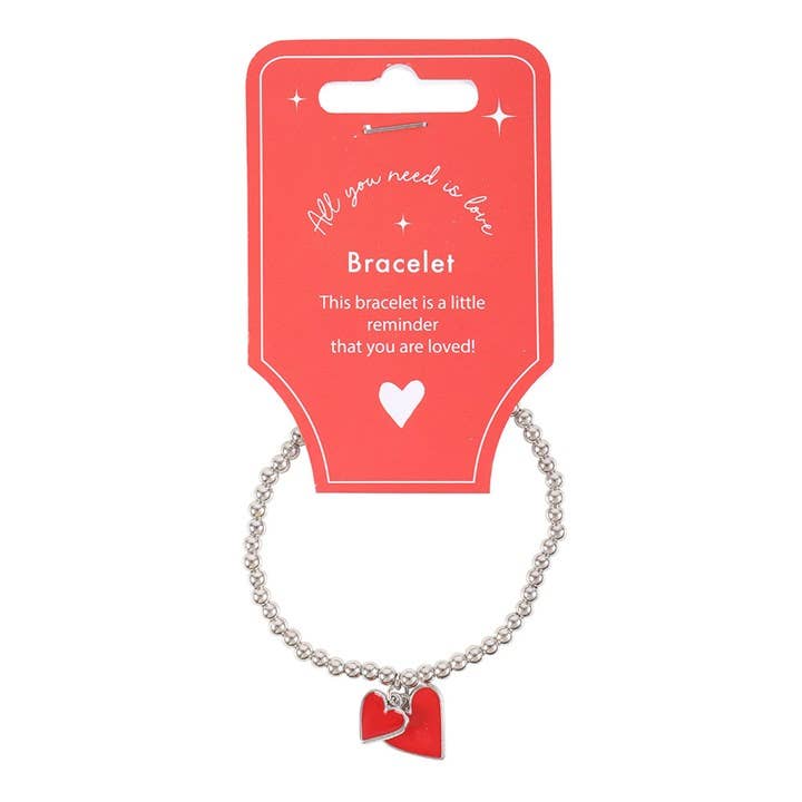 All You Need Is Love Heart Charm Bracelet