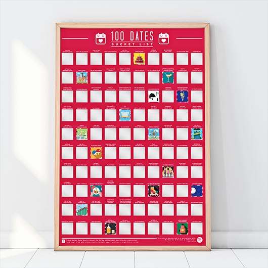 100 Dates To Go On scratch poster