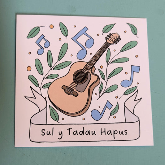 Guitar - Sul y Tadau hapus (fathers Card) - Welsh