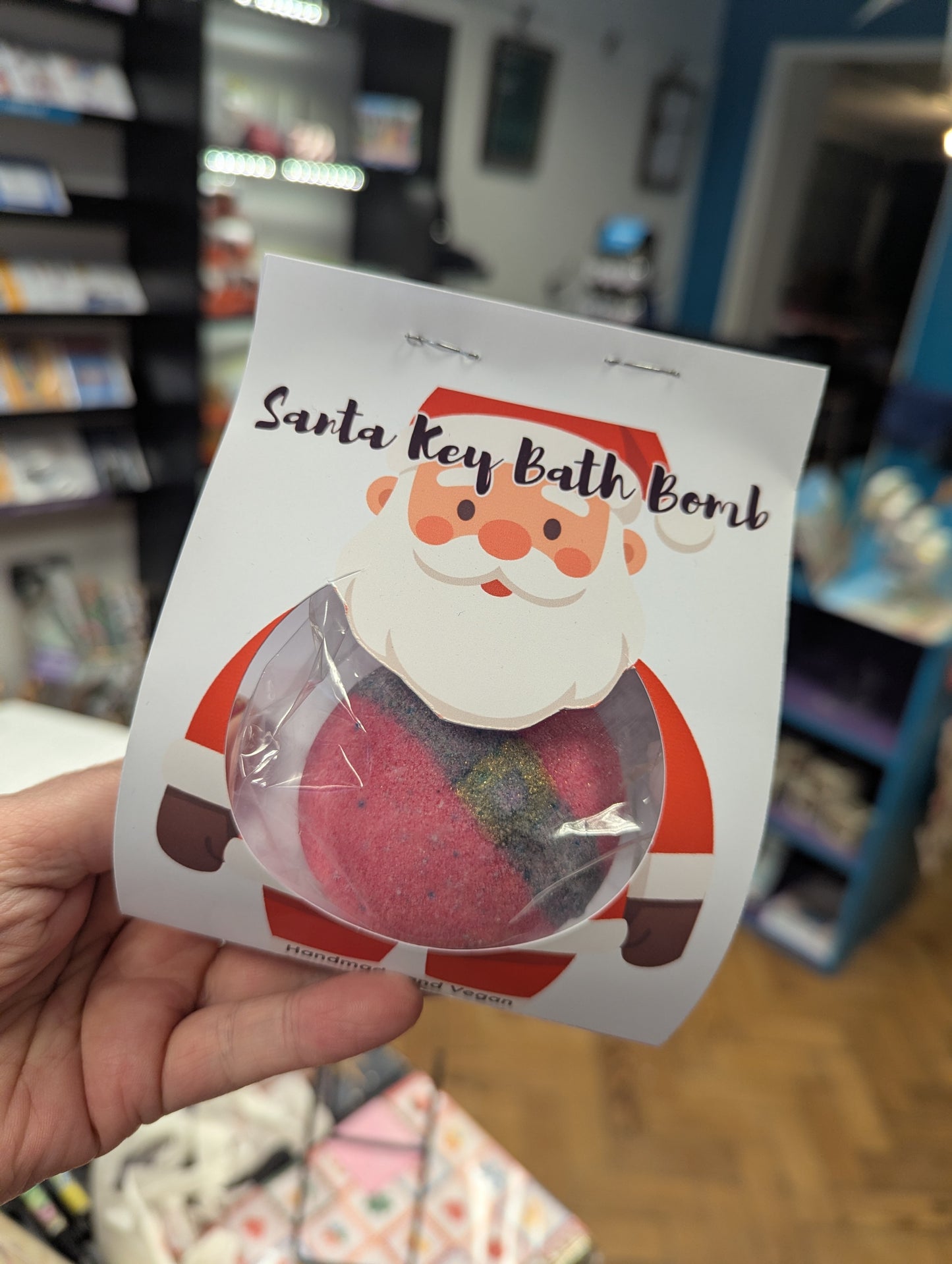 Santa Key Bath Bomb - Hidden key inside of bath bomb -  Christmas