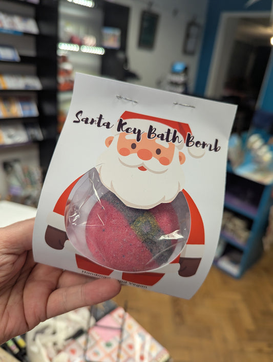 Santa Key Bath Bomb - Hidden key inside of bath bomb -  Christmas