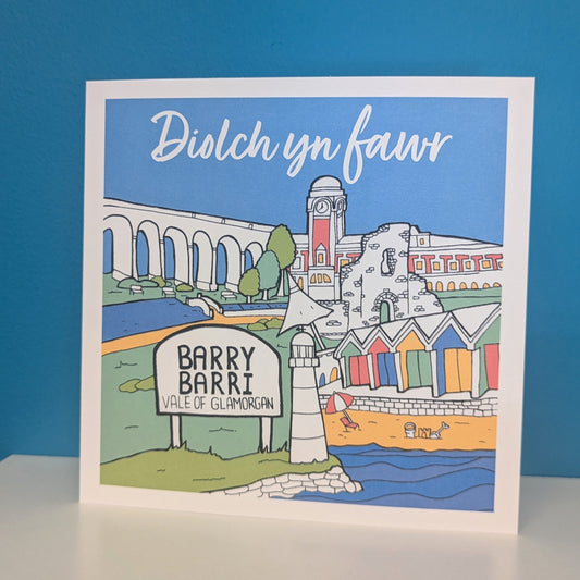 Barry Diolch yn fawr Card