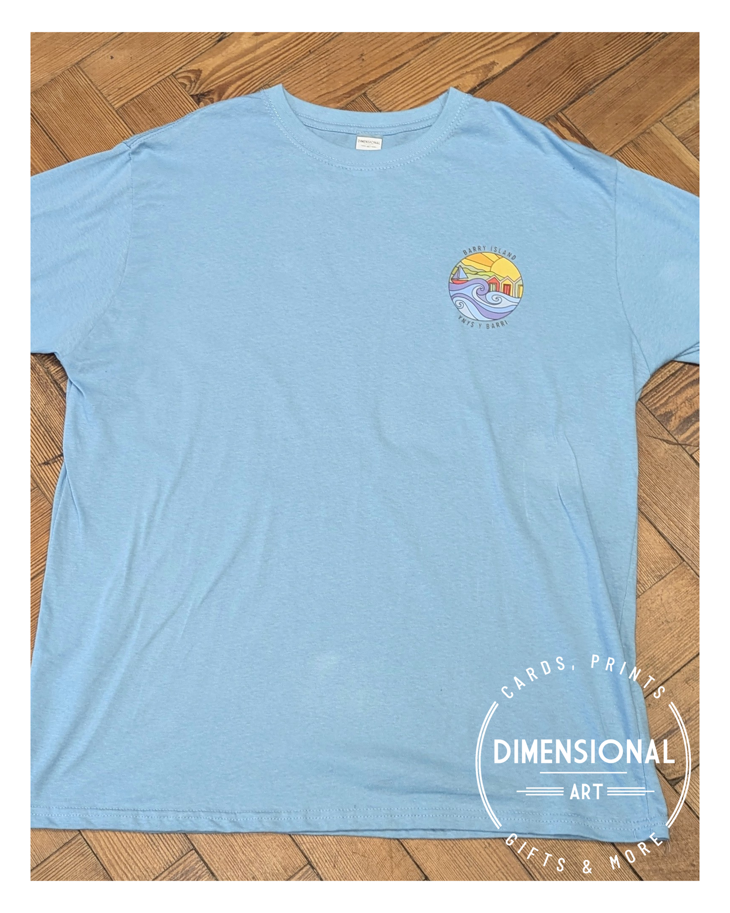 Barry Island Ynys y Barri T-shirt - Sky Blue