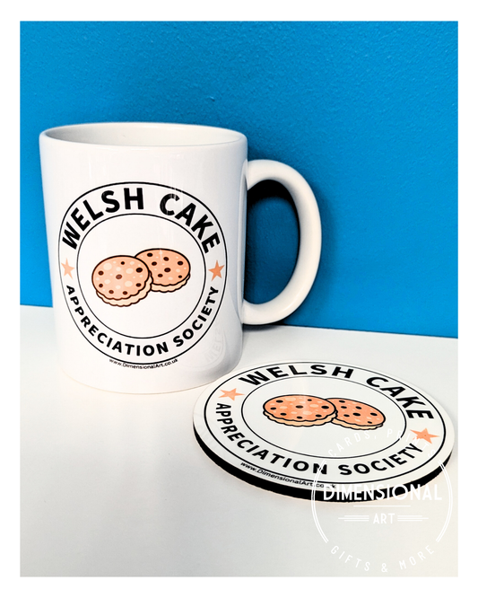 Welsh Cake Appreciation Society Mug and Coaster