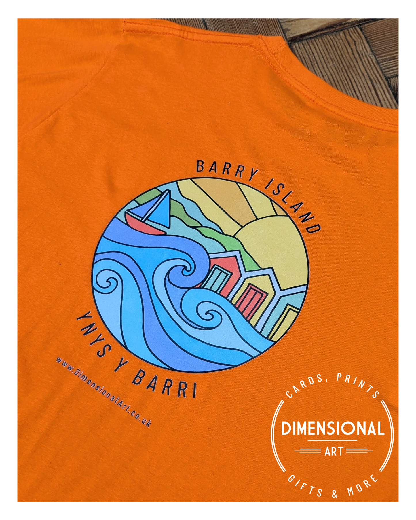 Barry Island Ynys y Barri T-shirt - Orange