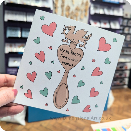 Lovespoons - Dydd Santes Dwynwen Hapus Card