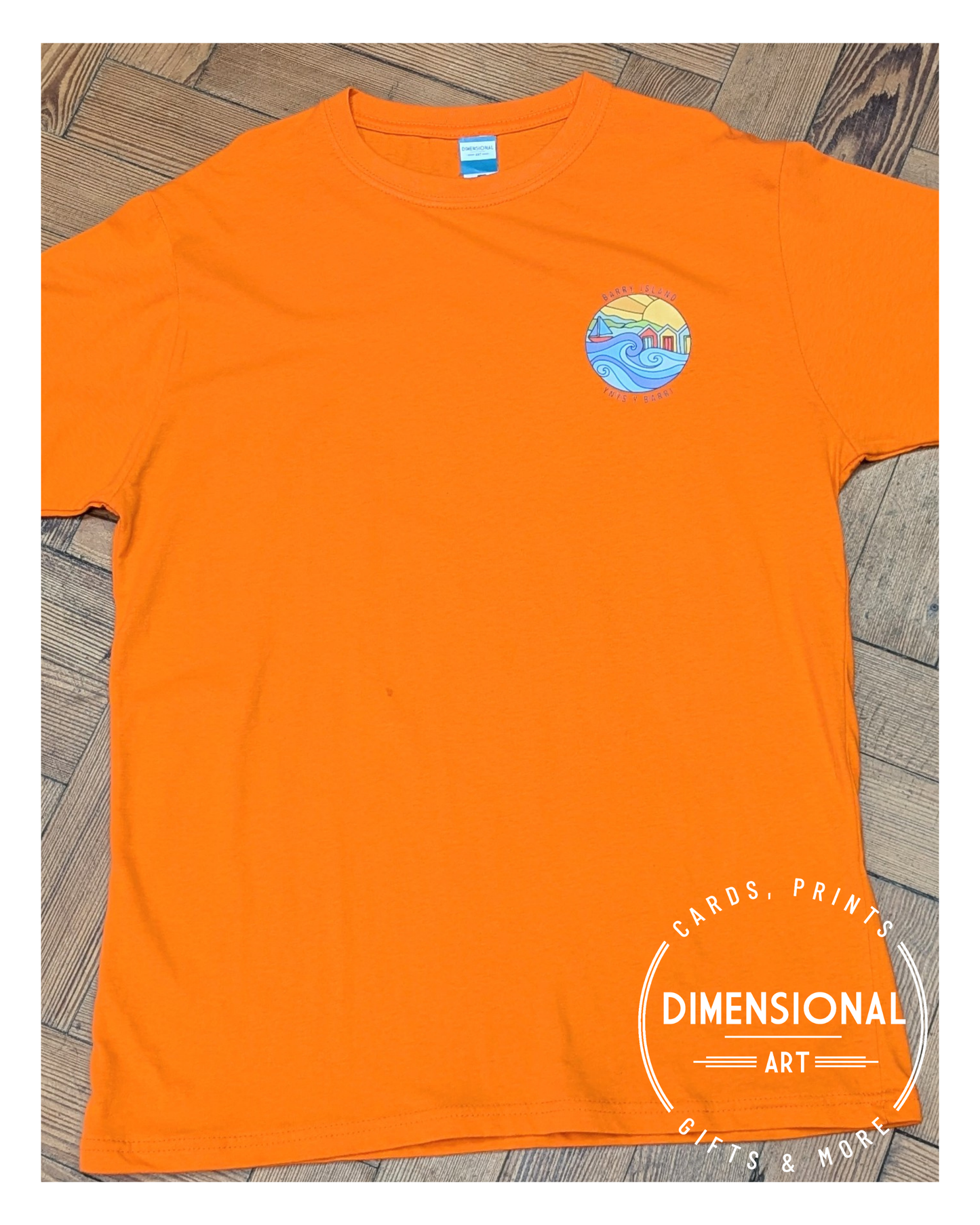 Barry Island Ynys y Barri T-shirt - Orange