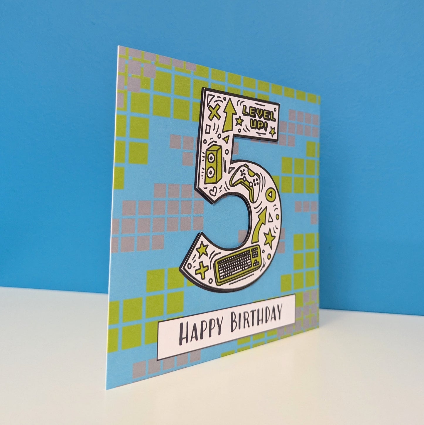 Gaming 5th Birthday Card