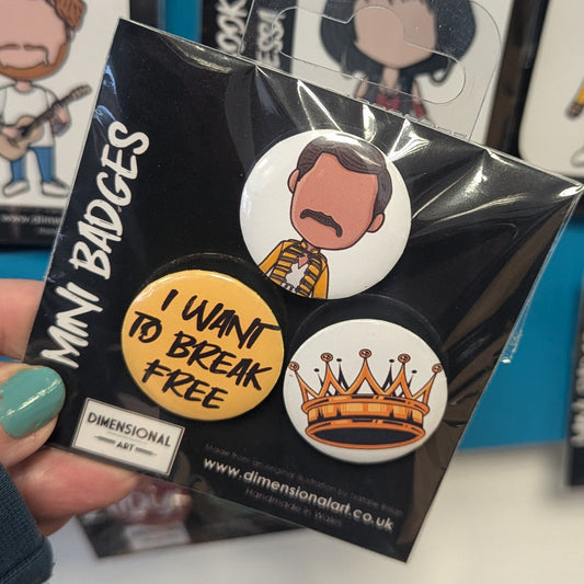 Mini Badge Set -  freddie mercury - Queen